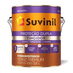 VERNIZ PROTEÇÃO DUPLA TINGIDOR IMBUIA 3,6LT SUVINI... - Andraort Tintas