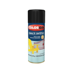 COLORGIN SPRAY ESMALTE SINTETICO PRETO FOSCO - Andraort Tintas