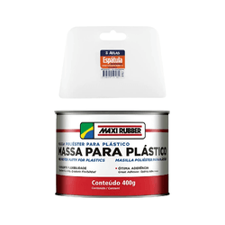 KIT MASSA POLIESTER PARA PLÁSTICO + ESPATULA - Andraort Tintas