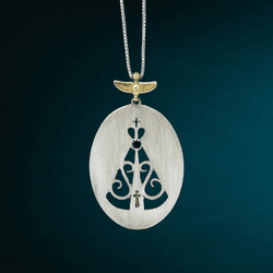 Medalha Nossa Senhora da Aparecida em Prata e ouro... - ANNAVIVA