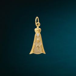 Pingente Mini Nossa Senhora de Fátima Ouro 18k - 1... - ANNAVIVA