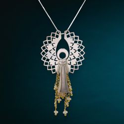 Pingente São Rafael Arcanjo grande em Prata - 151 - ANNAVIVA