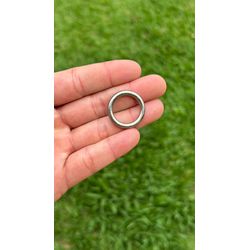 ARGOLA SERRILHADA 27MM BRANCA ZAMAC PREMIUM - ARGS... - ANTIGU'S