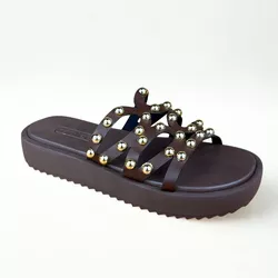 Papete Feminina Moleca Marrom ... - Ao Barulho Calçados