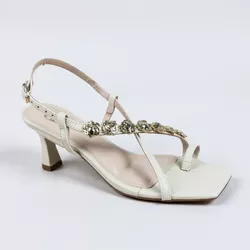 Sandália Feminina A.B Off Whit... - Ao Barulho Calçados