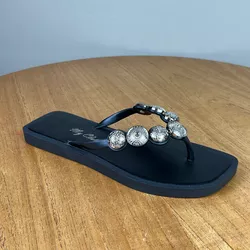 Chinelo Feminino A.B Preto com... - Ao Barulho Calçados