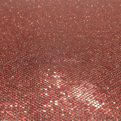 Laminado Sintético PU Glitter Sextavado Vermelho -... - APOLO ARTES