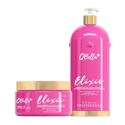 Kit Elixir Hidratação de Alto Impacto - Shampoo 1L... - QBella Profissional