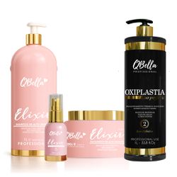  Progressiva Oxiplastia 1l - Manutenção 1L / 500gr... - QBella Profissional