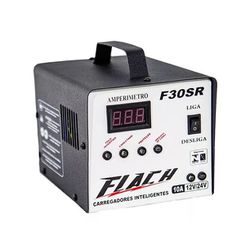 CARREGADOR BATERIA INTELIGENTE 10A 12/24V COM AUXILIAR DE PARTIDA (MOD. F30 SR) - FLACH - 32701 - ARARENSEFERRAMENTAS