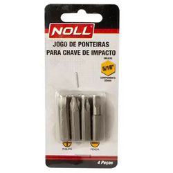 JOGO DE PONTEIRAS PARA CHAVE DE IMPACTO ENCAIXE 5/16 - NOLL - 41420 - ARARENSEFERRAMENTAS