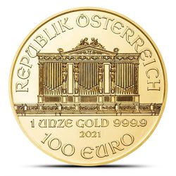 Moeda de Ouro 2021 1 oz Austrian Gold Philharmonic Coin (BU) - Argentum Hedge