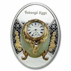 Moeda de Prata Niue 2023 - Egg With Watch Ag999 16,81 g - Argentum Hedge