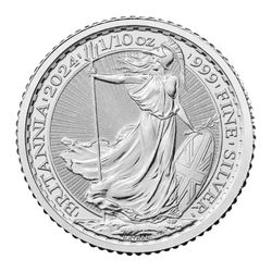 [Pré-Venda] Moeda de Prata 1/10 ozt - Great Britain 2024 - Britannia Ag 999 - Argentum Hedge