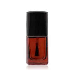 Frasco de Vidro Quadrado Para Esmalte 10ml - Âmbar - Aroma Acessórios