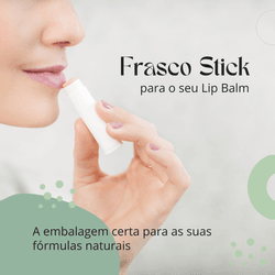 Frasco Batom Stick 4,5ml Kit c/5 Branco - Aroma Acessórios