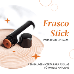 Frasco Batom Stick 4,5ml Kit c/5 Preto - Aroma Acessórios