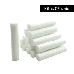 Refil De Algodão Para Inalador Nasal Kit c/5 - Branco - Aroma Acessórios