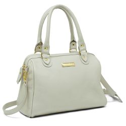 Bolsa Em Couro Legítimo Arredare 8600 Off white - Arredare