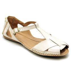 Sandália Em Couro Legítimo 780 Off White - Marredare
