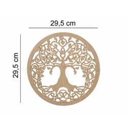 Mandala Arvore Vida MDF CRU - MDF 232 - Artesanato & CO.