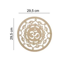 Mandala OM Placa MDF Crú - MDF 340 - Artesanato & CO.