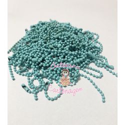 CORRENTE DE BOLINHA AZUL TIFFANY - 5 UNIDADES - AC... - ARTESANA CARTONAGEM