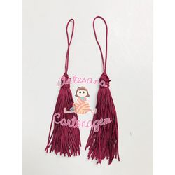 TASSEL ( PINGENTE) DE SEDA BORDÔ- 2 UNIDADES - AC ... - ARTESANA CARTONAGEM