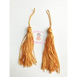 TASSEL ( PINGENTE) DE SEDA PAPAYA- 2 UNIDADES - AC... - ARTESANA CARTONAGEM