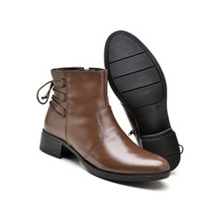 Bota Feminina Pixxie Em Couro Legítimo Café - RET-... - ARTEZANNI