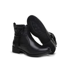 Bota Feminina String Em Couro Legítimo Confort Pre... - ARTEZANNI