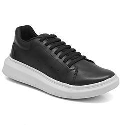 Tênis Masculino Urban Em Couro Legítimo Preto - 00... - ARTEZANNI