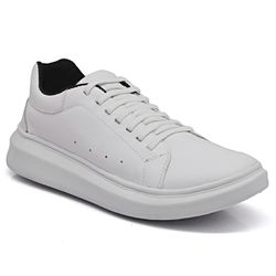Tênis Masculino Urban Em Couro Legítimo Branco - 0... - ARTEZANNI