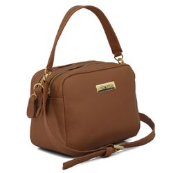Bolsa Feminina Brooklyn Em Couro Legítimo Caramelo... - ARTEZANNI