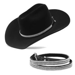 Chapéu Feminino Country Bandinha De Strass Prata -... - ARTEZANNI