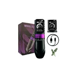 Maquina de tatuagem pen Posseidon 2 baterias + cur... - Art Hands Supply - Os melhores equipamentos para tatuadores