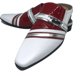 Babuche Masculino Em Couro Vermelho Verniz Ref: BB... - Art Sapatos ®