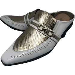 Babuche Masculino Em Couro Dourado Serpente Ref: B... - Art Sapatos ®