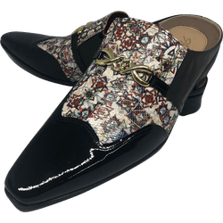 Babuche Masculino Em Couro Preto Vitral Ref: BB105... - Art Sapatos ®