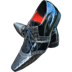 Sapato Masculino Italiano em Couro Preto - Black D... - Art Sapatos ®