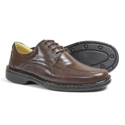 Sapato Masculino Italiano Executivo em Couro Marro... - Art Sapatos ®