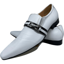 Sapato Masculino Italiano Em Couro Le Chiq Branco ... - Art Sapatos ®