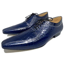 Sapato Masculino Italiano Em Couro Social Azul Mar... - Art Sapatos ®