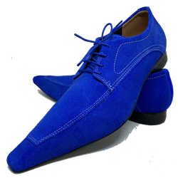 Sapato Masculino Italiano em Camurça - Azul Ref: D... - Art Sapatos ®
