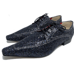 Sapato Masculino Italiano Luxury em Gliter Preto a... - Art Sapatos ®