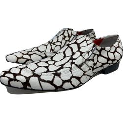 Sapato Masculino Em Pelo Exótico Cabra Branca Ref:... - Art Sapatos ®