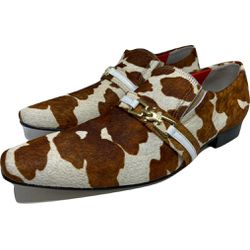 Sapato Masculino Em Pelo Exótico Vaca Holandesa Na... - Art Sapatos ®