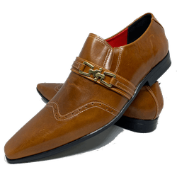 Sapato Masculino Italiano em Couro Marrom Retrô Jo... - Art Sapatos ®