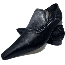 Sapato Masculino Italiano em Couro Pelo Preto - Bl... - Art Sapatos ®