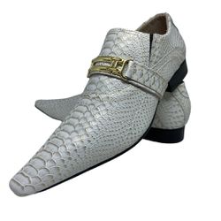 Sapato Masculino Italiano Executivo em Couro Branc... - Art Sapatos ®